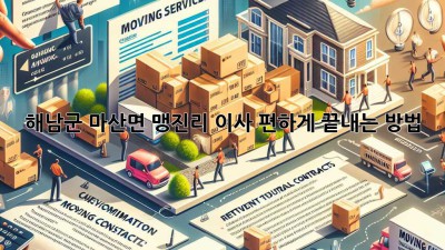 해남군 마산면 맹진리 이사, 편하게 끝내는 방법!