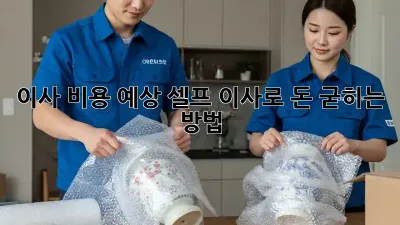 이사 비용 예상: 셀프 이사로 돈 굳히는 방법!